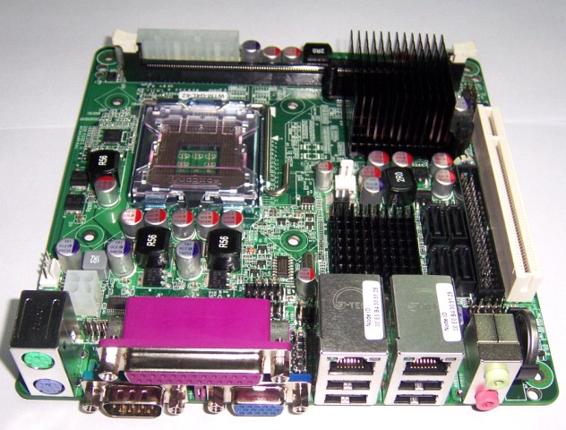 MINI-ITX G41雙網(wǎng)口，雙VGA,板載24位LVDS,DDR3代內(nèi)存，一體機(jī)主板
