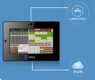平板POS,可用于商品進(jìn)銷存、餐飲點(diǎn)餐、超市自助購物等